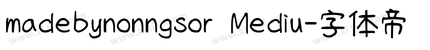 madebynonngsor Mediu字体转换